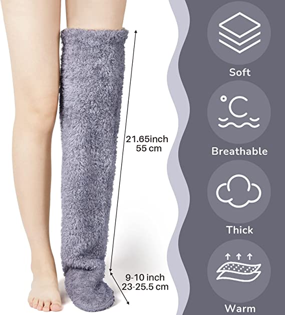 SheCozy™ Knee-High Fuzzy Slippers