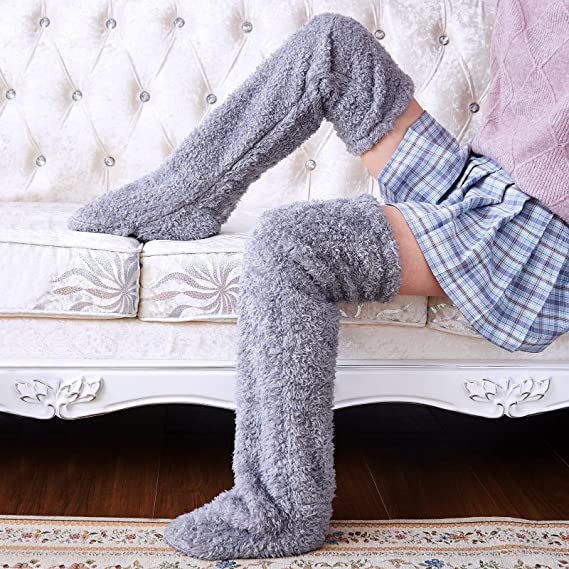 SheCozy™ Knee-High Fuzzy Slippers