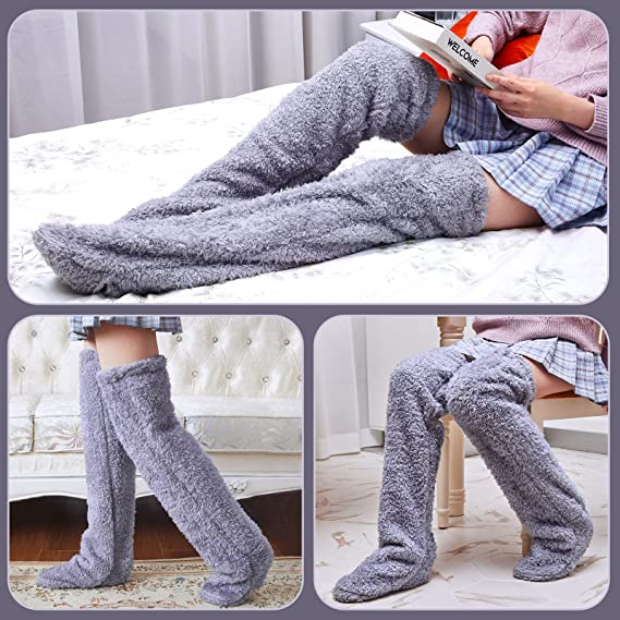 SheCozy™ Knee-High Fuzzy Slippers
