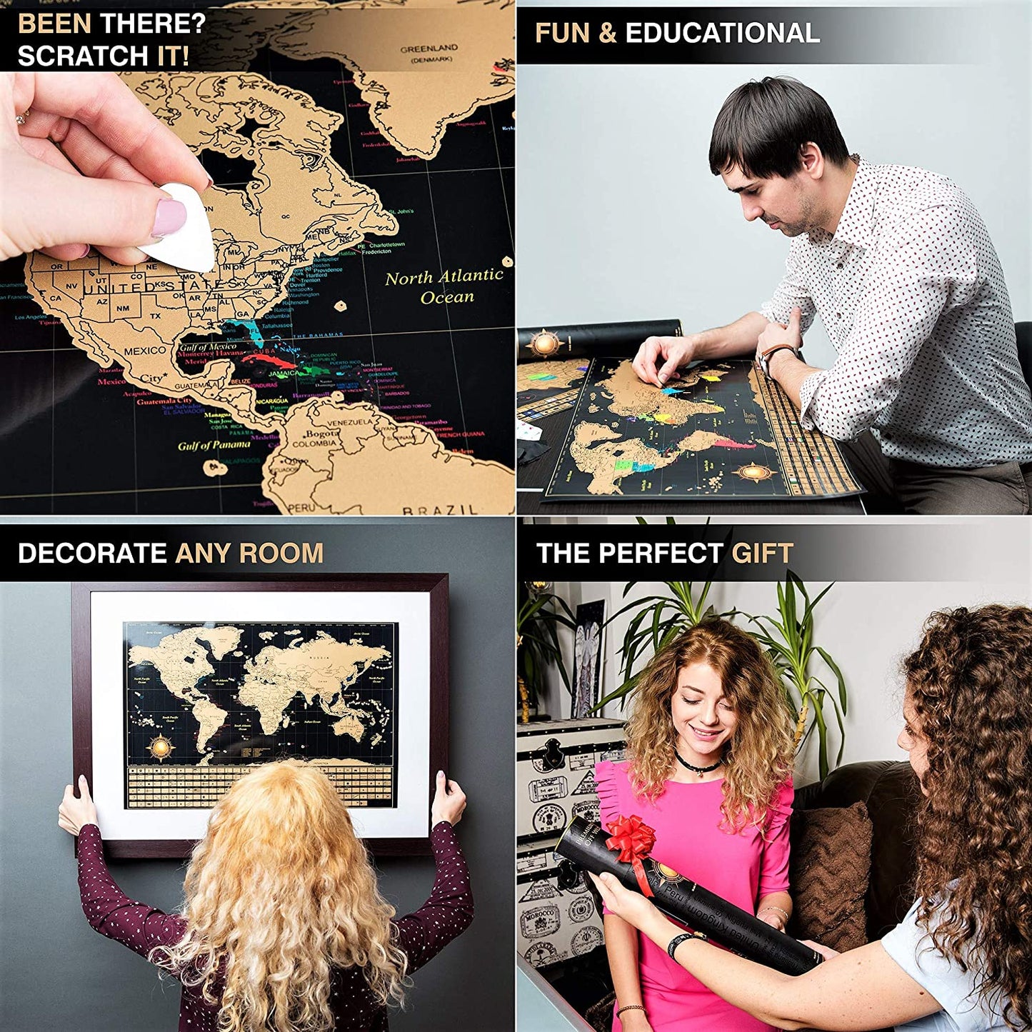 ScratchMap™ Deluxe - World Map + US Map