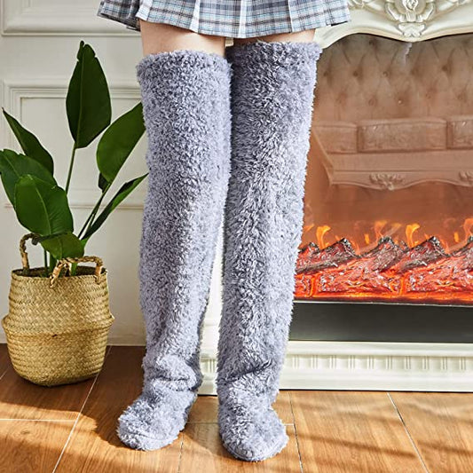 SheCozy™ Knee-High Fuzzy Slippers